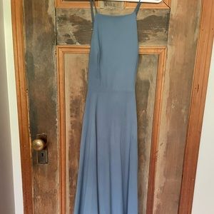 Lulus S slate blue dress- midi